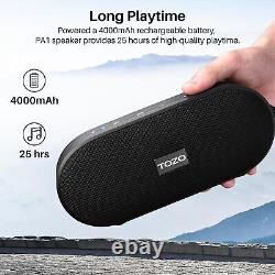 TOZO PA1 Bluetooth Speaker with 20W Stereo Sound, 25H Playtime, IPX7 Waterpro