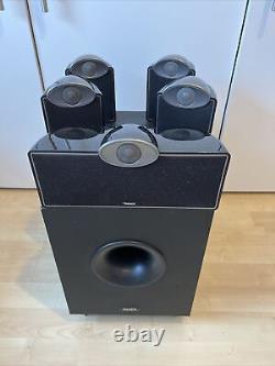 Tannoy SFX 5.1 SUBWOOFER AND Sound Home Theatre System Speakers WORKING Black