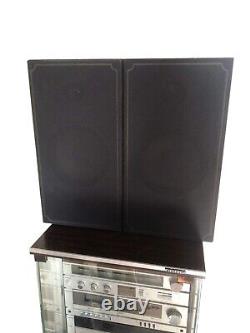 Toshiba SL-10 Stereo Sound System With Speakers in Original Cabinet Read