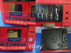 Toshiba Stereo Sound System SL-6 from Japan red collectible speakers/stereo