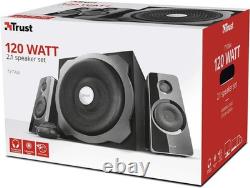 Trust Tytan 2.1 PC Speakers with Subwoofer, 120W (60W RMS), UK Plug Sound System