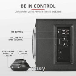 Trust Tytan 2.1 PC Speakers with Subwoofer, 120W (60W RMS), UK Plug Sound System