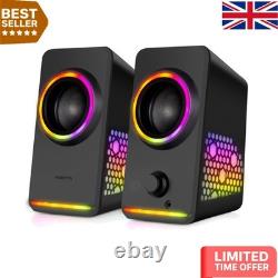 USB Powered RGB Gaming Speakers with Dual Connectivity & Stunning Sound Quality USB Powered RGB Gaming Speakers with Dual Connectivity & Stunning Sound Quality