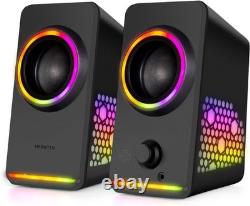 USB Powered RGB Gaming Speakers with Dual Connectivity & Stunning Sound Quality