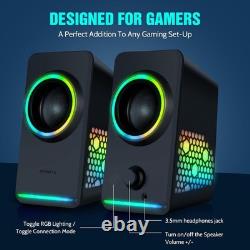 USB Powered RGB Gaming Speakers with Dual Connectivity & Stunning Sound Quality