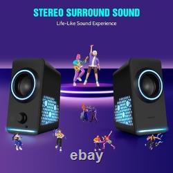USB Powered RGB Gaming Speakers with Dual Connectivity & Stunning Sound Quality