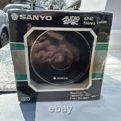 VINTAGE SANYO Audio Spec SP40 4 Stereo Coax Door Speakers NEW (NOS)