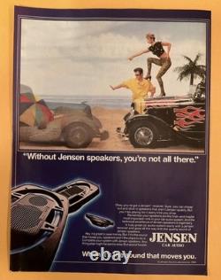 VTG Rare 80s Classic Jensen 6x9 Triax Triaxial Car Audio Stereo Speakers Shallow