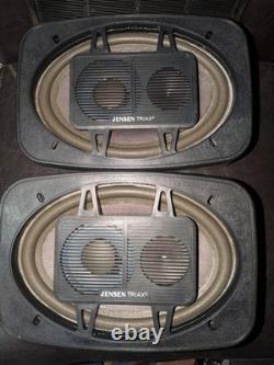 VTG Rare 80s Classic Jensen 6x9 Triax Triaxial Car Audio Stereo Speakers Shallow