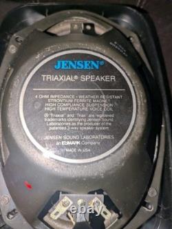 VTG Rare 80s Classic Jensen 6x9 Triax Triaxial Car Audio Stereo Speakers Shallow