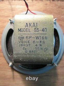 Vintage AKAI SS-40 Stereo Phonic Sound HI-FI Speakers RETRO MID-CENTURY