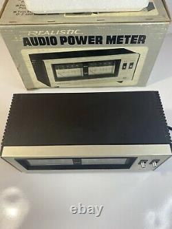 Vintage Realistic Apm-200 Tube Stereo Amplifier Speaker Audio Power Meter Nos