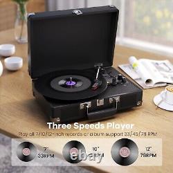 Vinyl Record Player Built-in Stereo Speakers 3-Speed Home Audio Sound Stereo UK