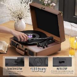 Vinyl Record Player Built-in Stereo Speakers 3-Speed Home Audio Sound Stereo UK