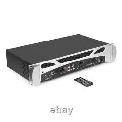 Vonyx VPA1500 Bluetooth PA Amplifier 2x 750W Media Player Portable Sound System