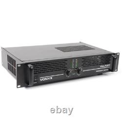 Vonyx VXA-2000 MKII 2-Channel Power Amplifier 2000W PA DJ Rack Mount