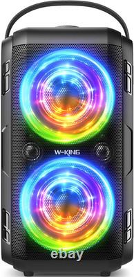 W-KING Bluetooth Speaker Loud- (180W PEAK)80W Super Bass, Huge 105Db Sound, Port