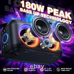 W-KING Bluetooth Speaker Loud- (180W PEAK)80W Super Bass, Huge 105Db Sound, Port