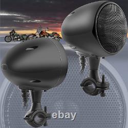 Waterproof 300W Bluetooth Motorcycle Speakers 4 Stereo Audio with AUX MP3
