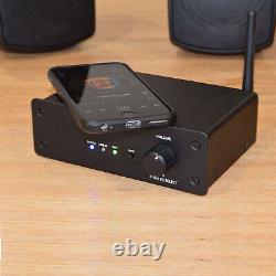 WiFi Wall Speaker Kit 5 Zone Stereo Amp & 10x 70W Black Wall Background Music