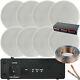 Wi Fi Ceiling Speaker Kit 4 Zone Stereo Amp 8x 70w Low Profile Background Music