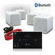 Wireless Bluetooth In-wall Speaker System Amp Hifi Stereo Sound White Cube 4 X4