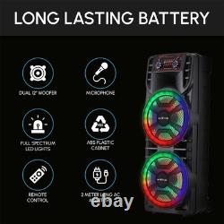 Wireless Portable Party Speaker Loud Sound Stereo Bass Karaoke Machine with Mic