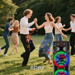 Wireless Portable Party Speaker Loud Sound Stereo Bass Karaoke Machine with Mic