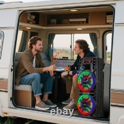 Wireless Portable Party Speaker Loud Sound Stereo Bass Karaoke Machine with Mic