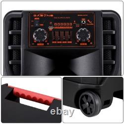 Wireless Portable Party Speaker Loud Sound Stereo Bass Karaoke Machine with Mic