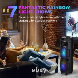 Wireless Speaker Outdoor Speaker Led Light Deep Base Speaker Stereo Sound