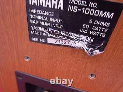 Yamaha NS-1000MM Speaker Pair Compact Stereo Audio Japan Tested Grille Miss Used