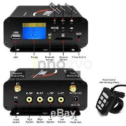 1000w Amp Bluetooth Étanche Atv Utv Rzr Polaris Haut-parleurs Stéréo Système Audio