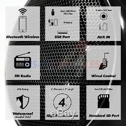 1000w Amplificateur Bluetooth Stéréo Moto 4 Haut-parleurs Audio Système Amp Radio Fm