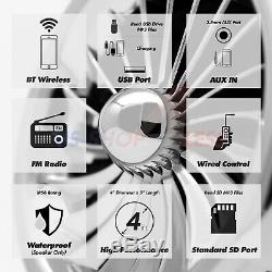 1000w Bluetooth Stéréo Moto 4 Haut-parleur Audio Mp3 Système Aux Radio Fm Usb Sd