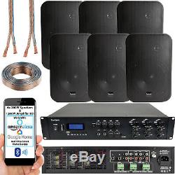 1200w Bluetooth Sound System 6x 200w Black Wall Speaker6 Zone Matrice Amplificateur