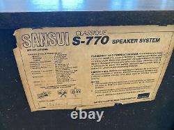 2 Sansu Classique S770 3 Way 3 Speaker Classic Vintage Music Stereo Sound System