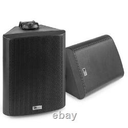 2 Zone Outdoor Wall Speaker System Fond Musique Bluetooth 4x Bc65v Noir