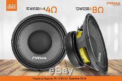 2x Audio 10w650a-prv 4 MID Range Alto Voiture Stéréo 10 Haut-parleur 4 Ohms 10a Pro 1300w