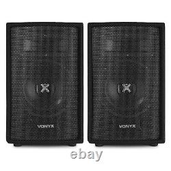 2x Enceintes DJ Vonyx SL6 6 Amplificateur Système Audio Stéréo Domestique 250W Stock UK