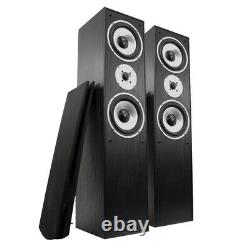 2x Haut-parleurs Tall Boy Accueil Audio Stereo Passive 3-way Hifi Tower 350w 6.5 Woofer