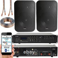 400w Bluetooth Sound System 2x Black 200w Wall Speaker Channel Hifi Amplificateur