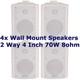 4 X Haut-parleurs Surround Sound Hifi Home Cinema 2 Voies Stéréo Avec Supports 100.9