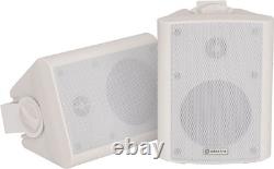 4 x Haut-parleurs Surround Sound HIFI Home Cinema 2 Voies Stéréo avec Supports 100.9