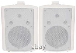 4x Enceintes Stéréo Blanches Compactes de 180w pour Coin 8in Son Surround bc8-W 100.910