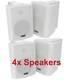 4x Haut-parleurs Surround Sound Blancs 5.25 Pouces 90w Stéréo Bc5-w 100.904 B3