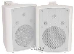 4x Haut-parleurs compacts d'angle stéréo blancs 180w 8in Surround Sound bc8-W 100.910