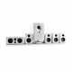5.1 Surround Son Active Speaker System Home Audio Music Remote 95 W Rms White