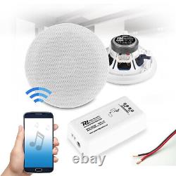 6 Haut-parleurs de plafond Bluetooth et système d'amplificateur - Ensemble stéréo HiFi pour la maison
