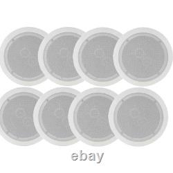 8x Haut-parleurs de plafond stéréo blancs pour cinéma surround TV 6,5 pouces 952.537